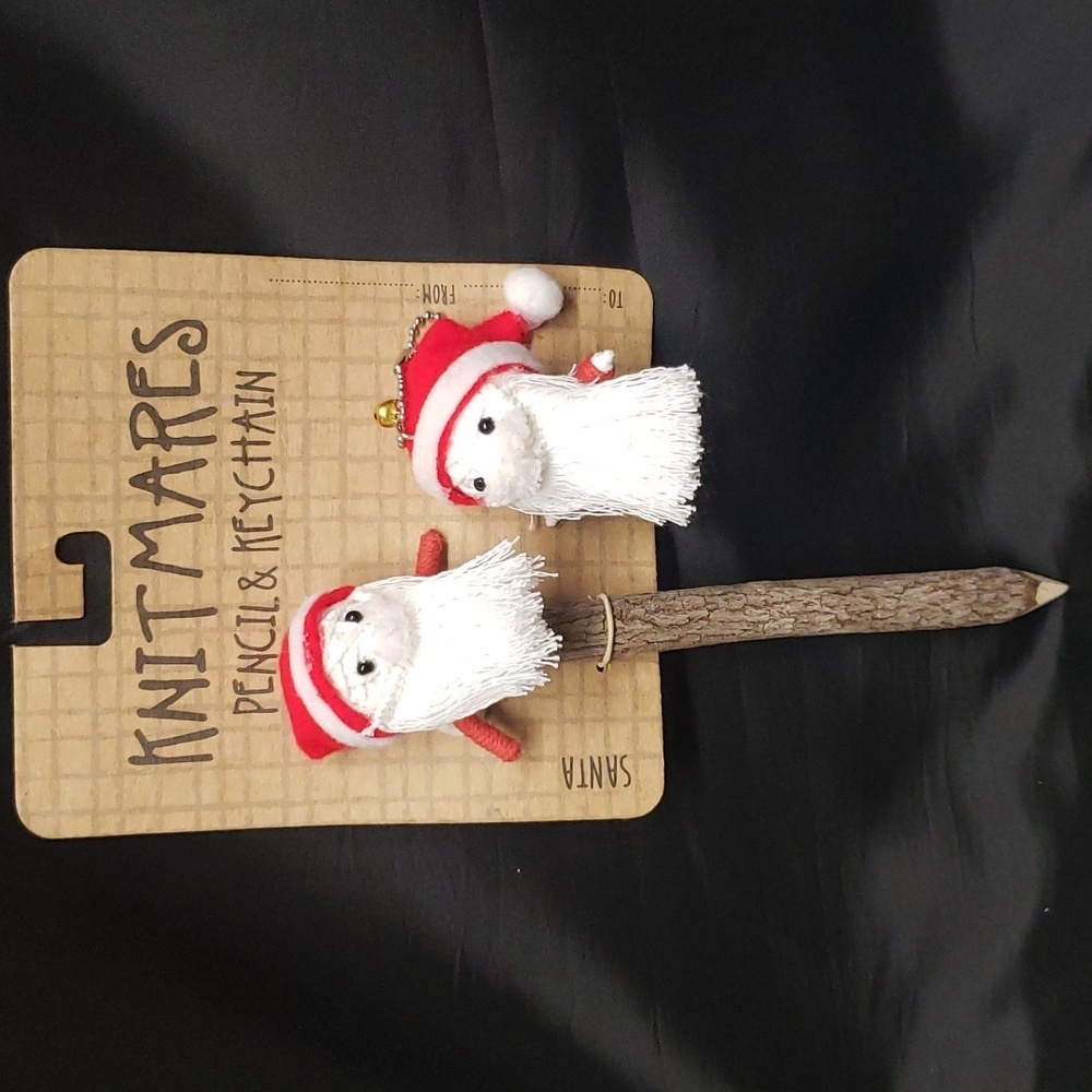 Knitmares NWT Pencil and Keychain Set
